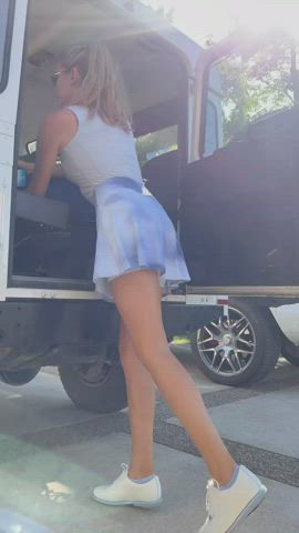 Blonde Legs Outdoor gif