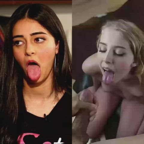 Ananya Pandey Cum In Mouth Cumshot