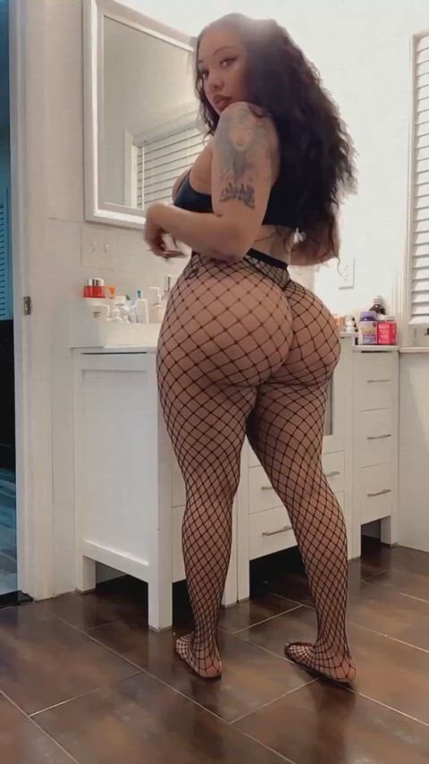 ass big ass fishnet thick-booty gif