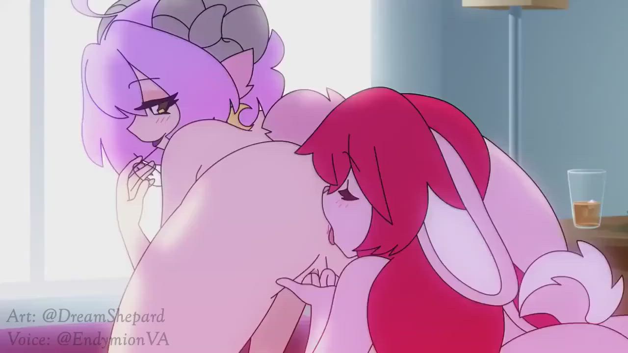 Animation Ass Eating Bunny Fingering Lesbian Yuri gif