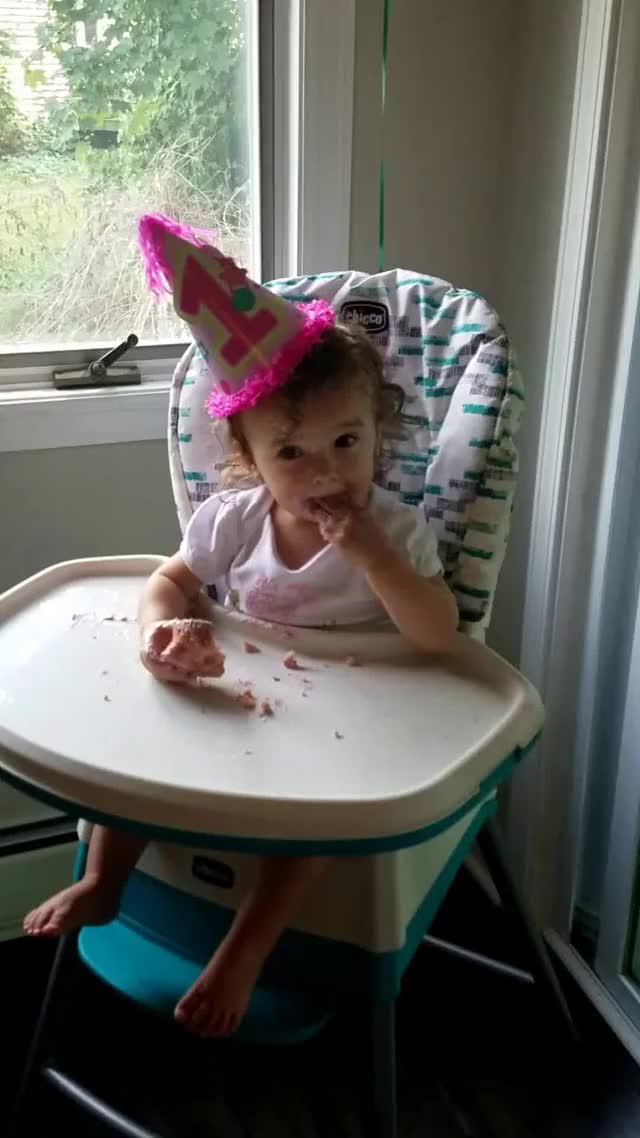 First taste of cake!