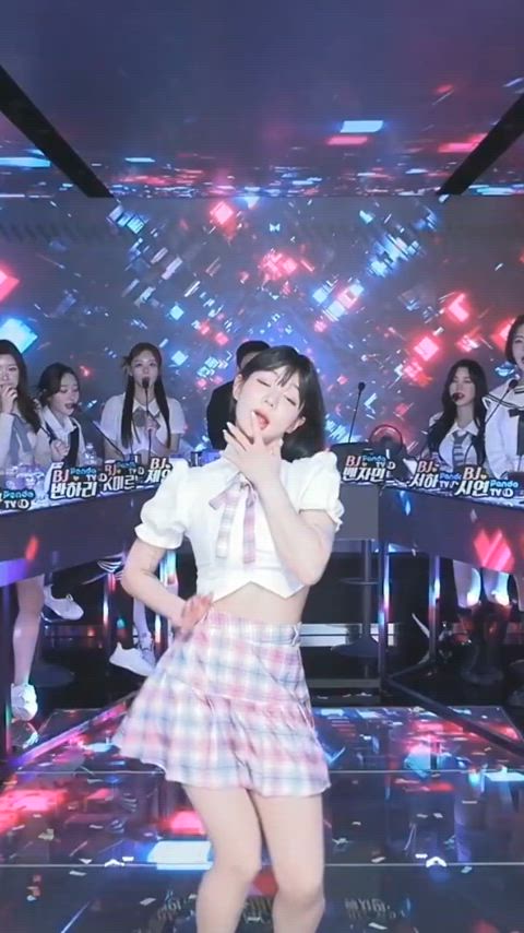 brunette dancing teasing kpop gif