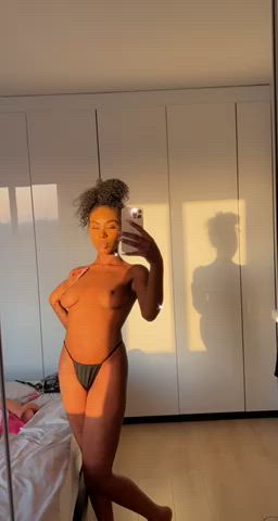 Boobs Cute Ebony Natural Tits Sex Doll Tits gif