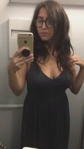 Airplane Big Tits Huge Tits Mirror Natural Tits Nude Public Pussy Selfie gif