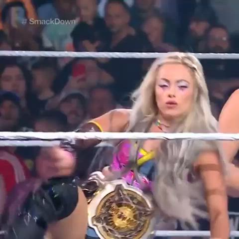 blonde cute pawg pretty smile thick wrestling gif