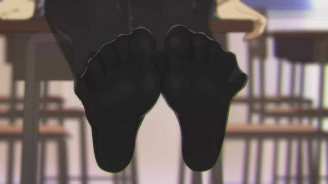 Anime Foot Hentai Tights gif