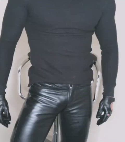 fetish gay leather tease gif