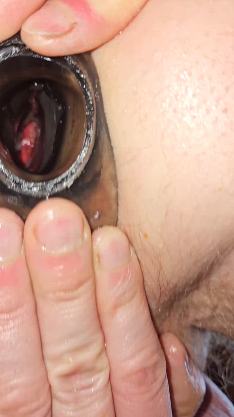 Hollowed out buttplug sounds can see inside my tight pink ass