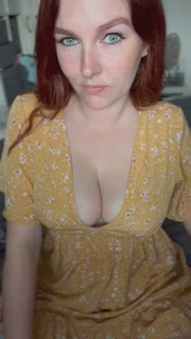 big tits milf redhead solo gif