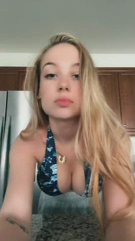 Big Tits Bikini Blonde TikTok gif