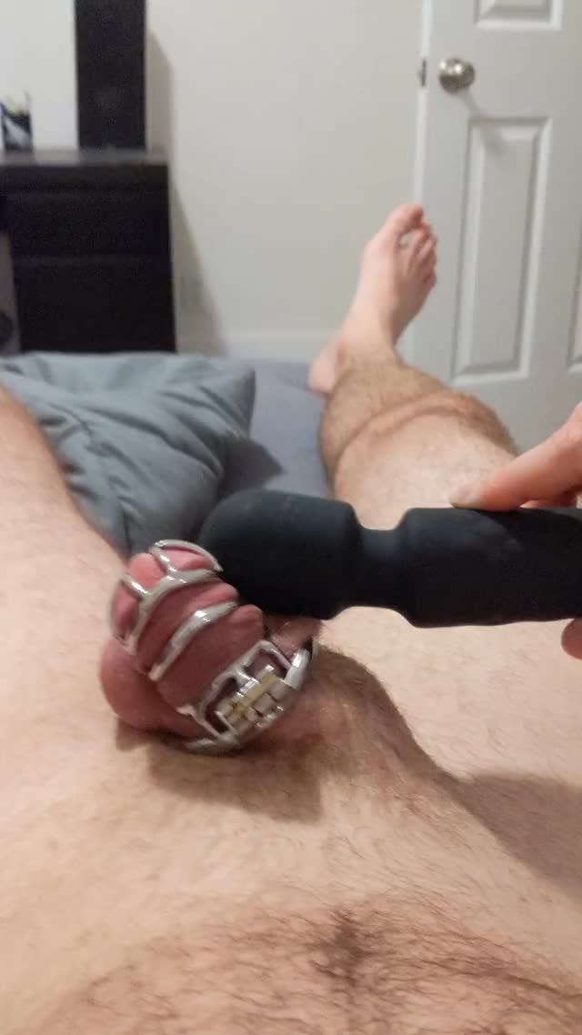 Cumming in my cage for the first time. Desperate for someone to obey.