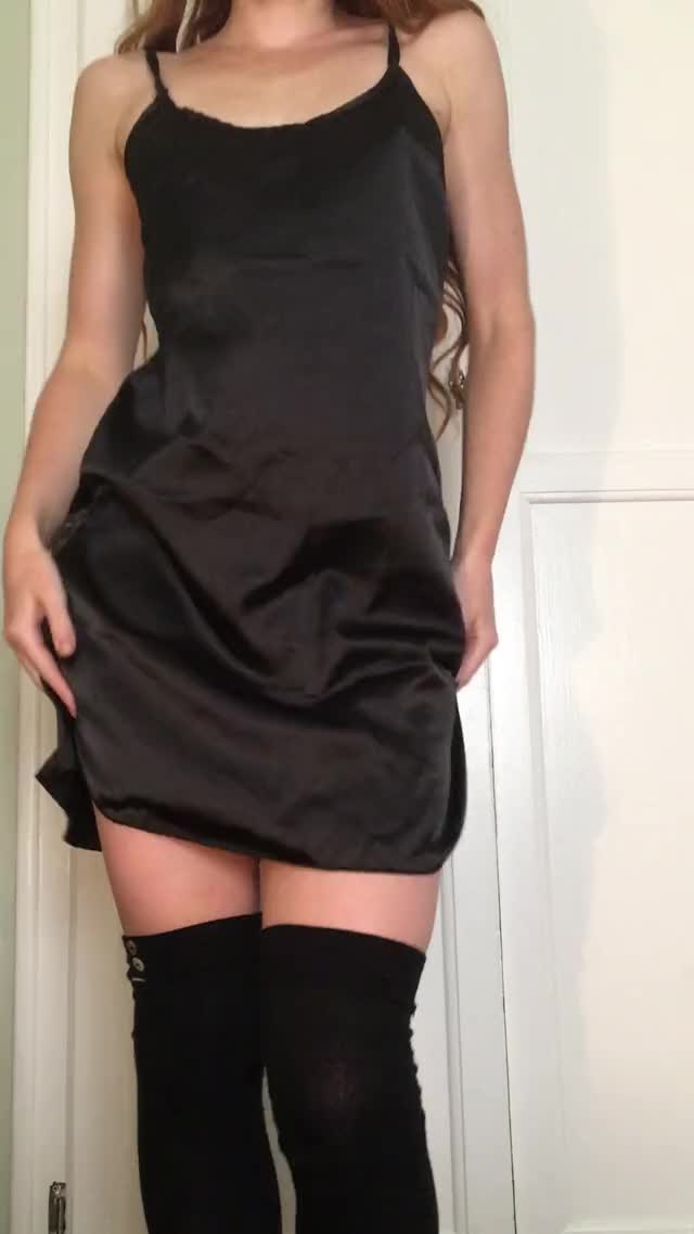 Silk nightgown and knee high socks ?