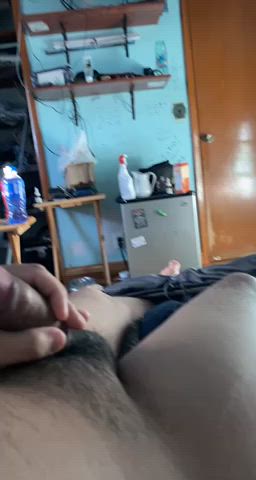 cock cum cumshot foreskin jerk off gif