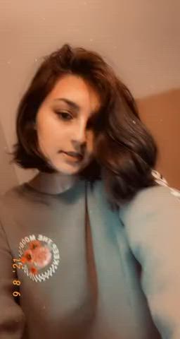 amateur big tits ghost nipples squeezing titty drop white girl gif