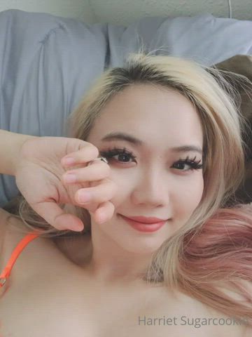 Asian Ass Spread Big Tits Blonde Booty Masturbating Tease gif