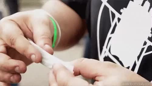 High Times Cannabis Cup - rolling a joint