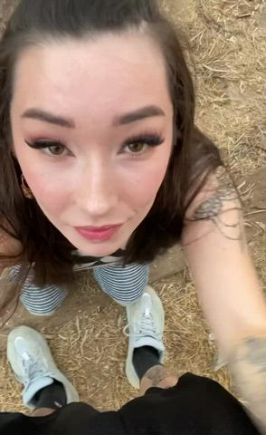 blowjob dirty talk outdoor gif