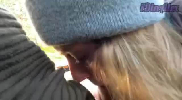 Blowjob in a public park