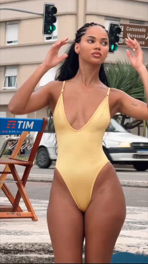 big ass model swimsuit gif