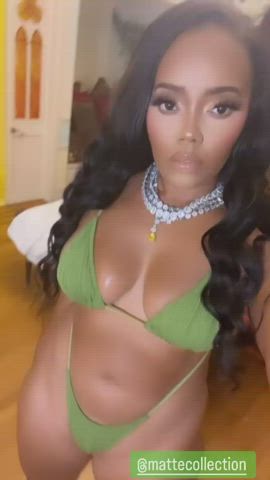 Ebony Model Swimsuit gif