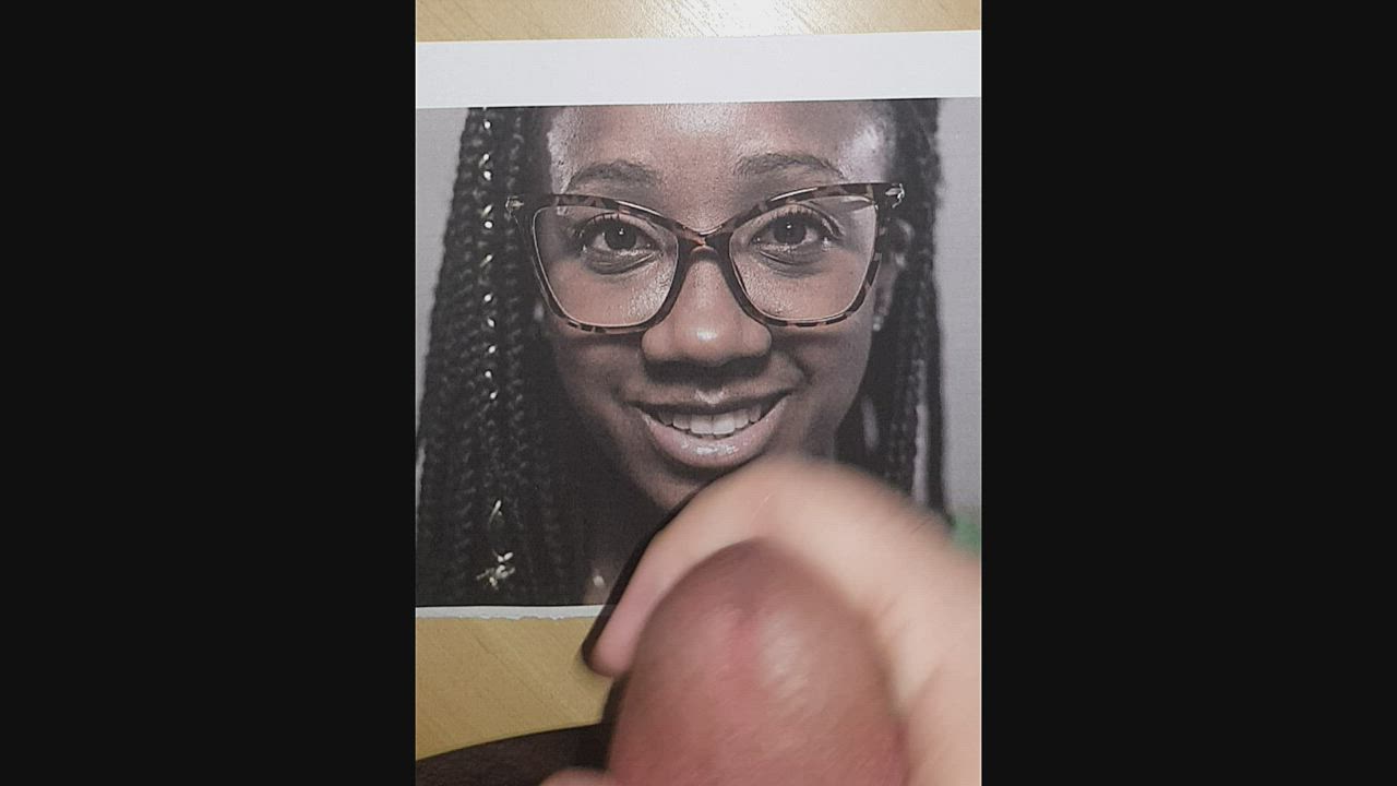 Nerdy black cutie got the gunk