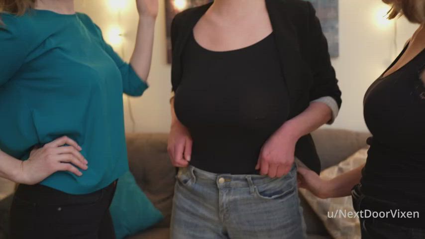 Amateur Lesbian Tits Titty Drop gif