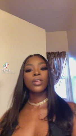 Ebony Nipple Piercing Nipples Nipslip gif