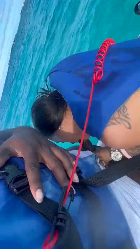 BBC Blowjob on a Jetski - public bj