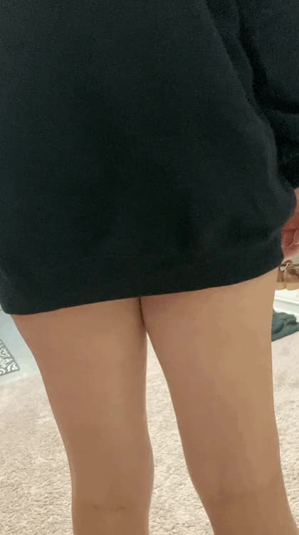 It’s cold but relaxing in sweater and panties!