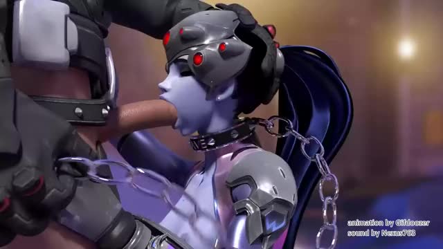 3D, Animated, Overwatch, Sound, Widowmaker, gifdoozer, nexus763