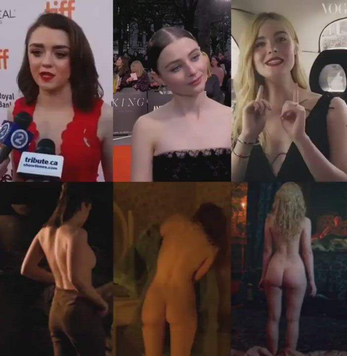 Maisie Williams, Thomasin Mckenzie and Elle Fanning: three innocent beauties with