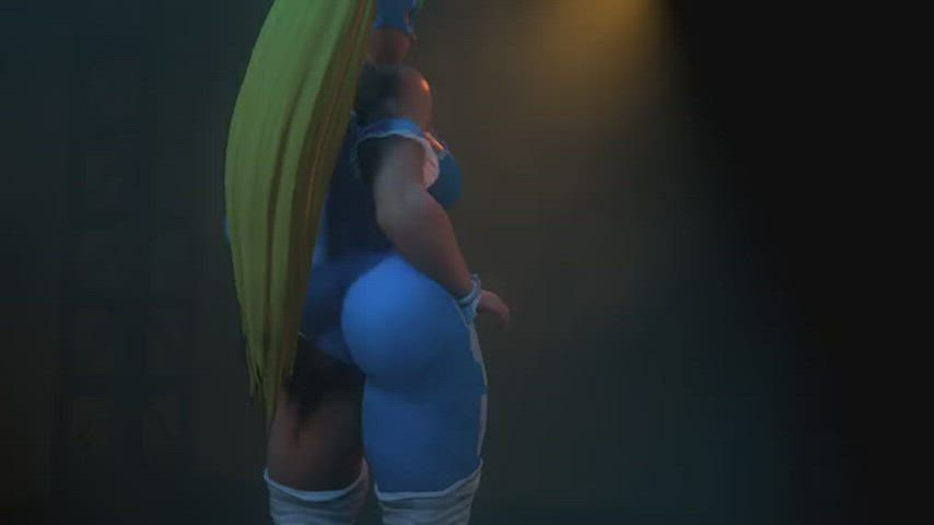 ass blonde booty dancing pigtails gif