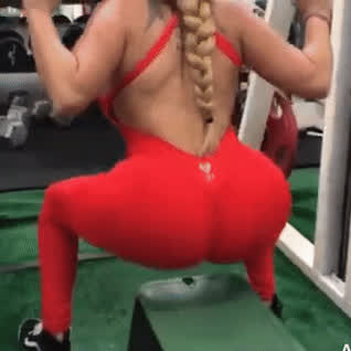 ass blonde gym gif