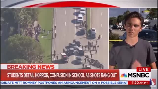 David Hogg NOT in school day of shooting?