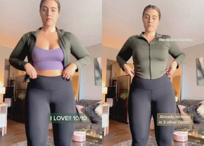 Ass Big Ass Booty Brunette Tall Thick TikTok Yoga Pants gif