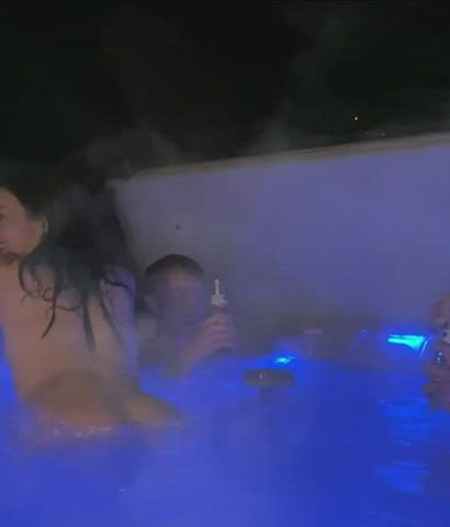 ass pool tits gif