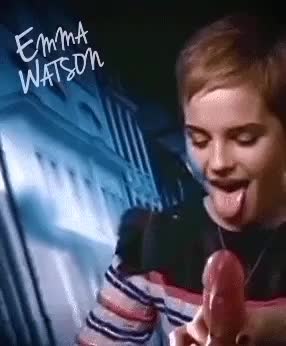 Emma tastes a load
