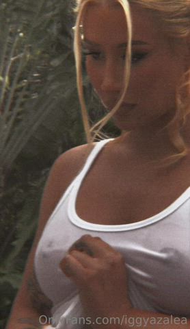 iggy azalea nipples onlyfans see through clothing tank top wet gif