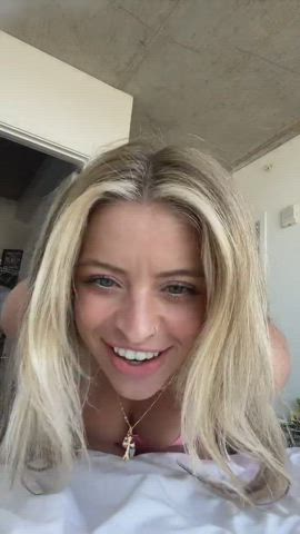 bikini blonde boobs gif