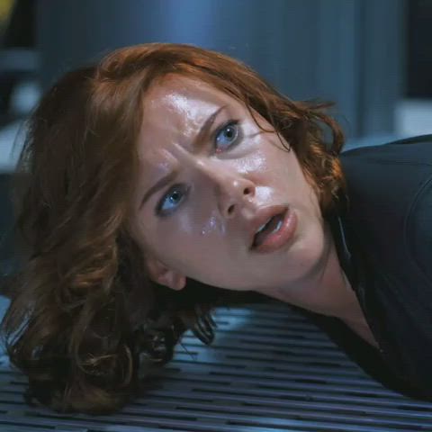 Your wife Scarlett Johansson looking at you as she takes BBC for the first time