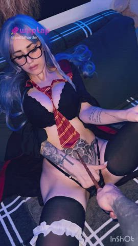 blowjob busty cosplay costume doggystyle foreplay nerd tattoo tiktok r/tiktits gif