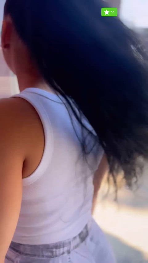 ass big ass ponytail gif