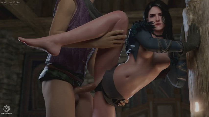 3D Brunette Rule34 Sex Tits gif