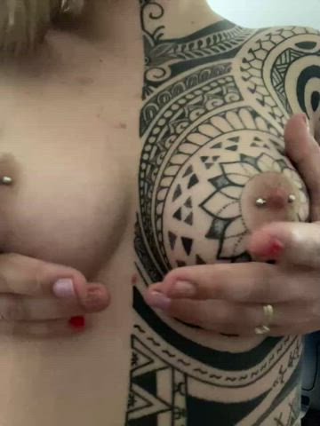 Not gonna lie, I love my tatted and pierced titties ????