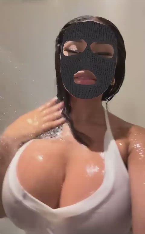 fake tits huge tits model tiktok gif