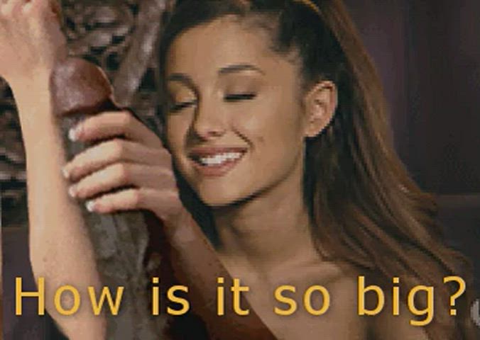 ariana grande big dick sucking gif