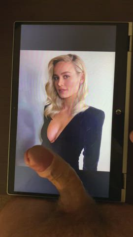 my bud jerkin his big hard cock 2 Brie Larson - and hot cum tribute - If u want 2