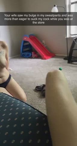 Blowjob Caption Cheating DontSlutShame Hotwife Pawg Thick gif