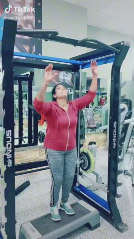 TikTok Indian MILF Gym gif