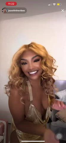 Big Tits Downblouse Ebony TikTok gif